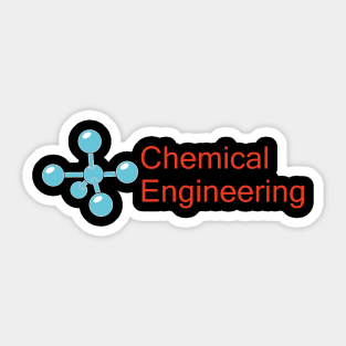 Chemical engineering text and logo Sticker